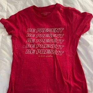 Spiritual Gangster Be Present Tee shirt- Red